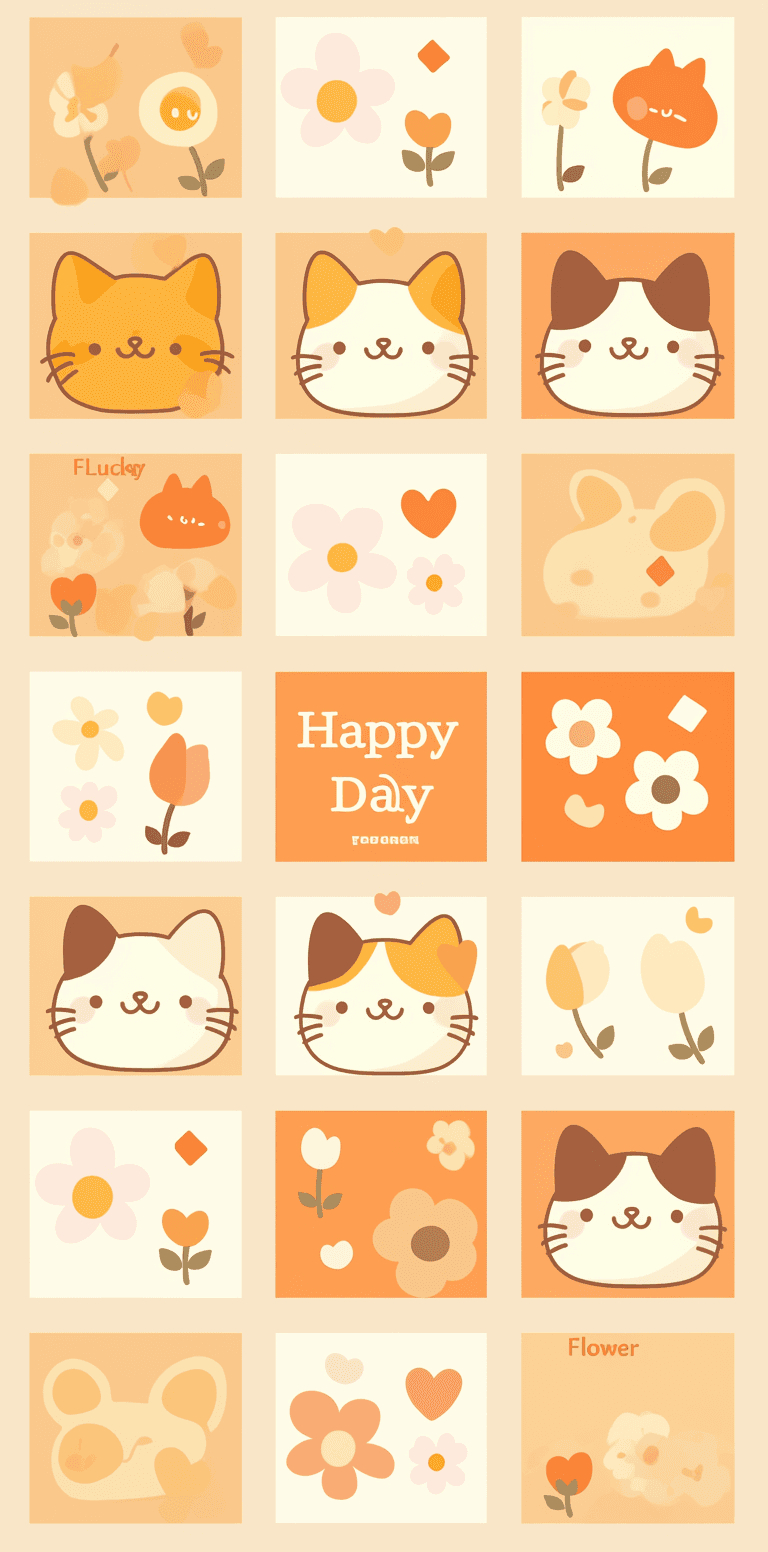 Cat 283 original repeating artwork