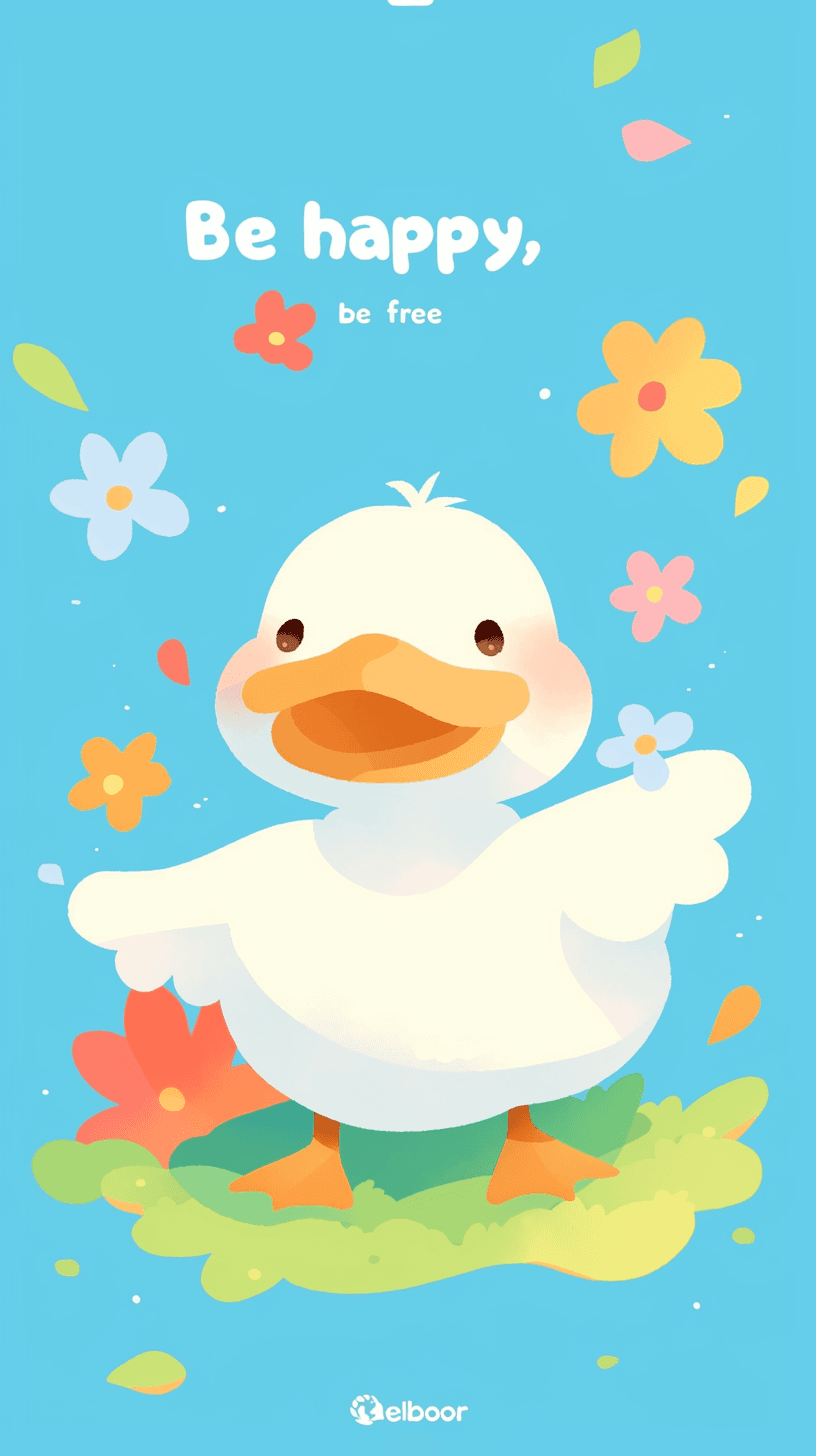 Duck Zoom original repeating artwork