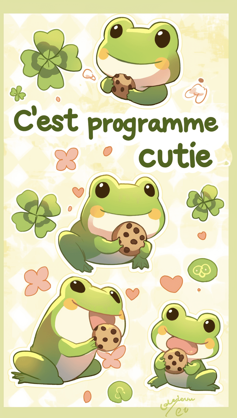 Frog Pop original repeating artwork