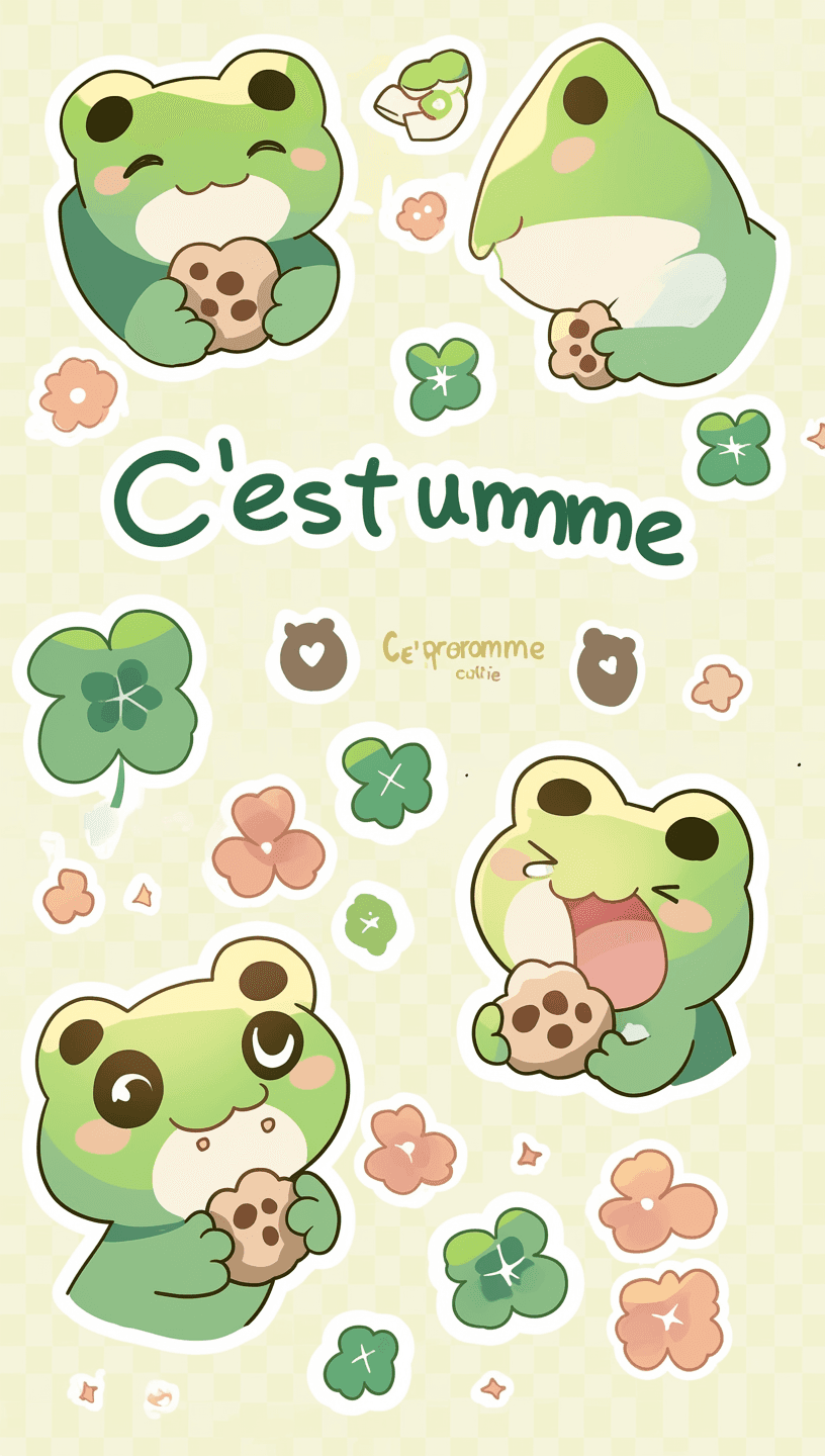 Frog Session original repeating artwork