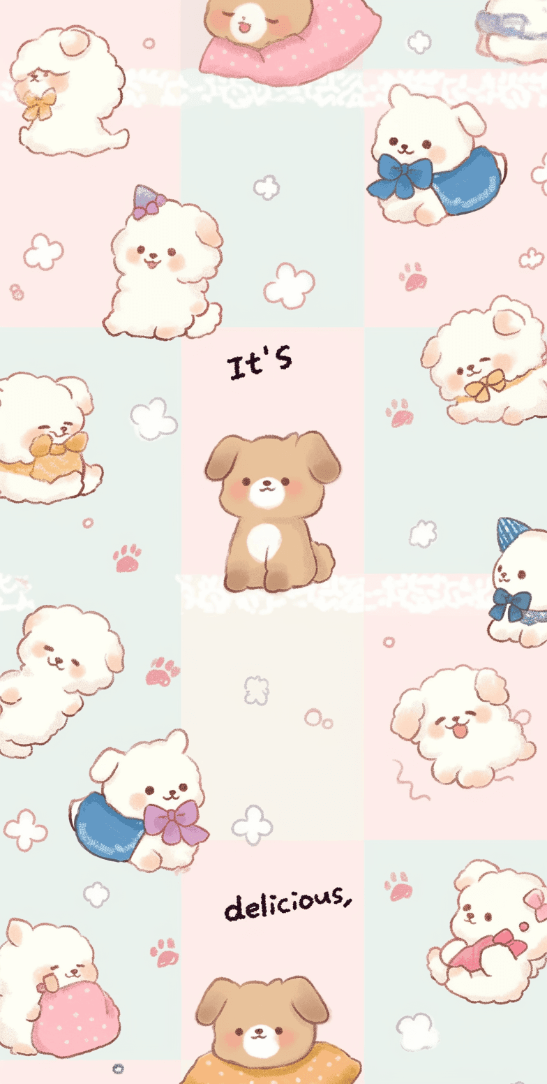 Dog 100 original repeating artwork