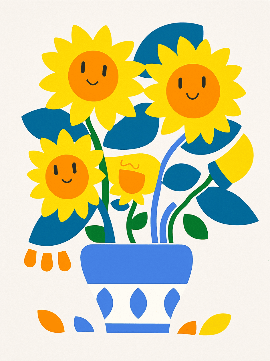 Bloom Party original repeating artwork