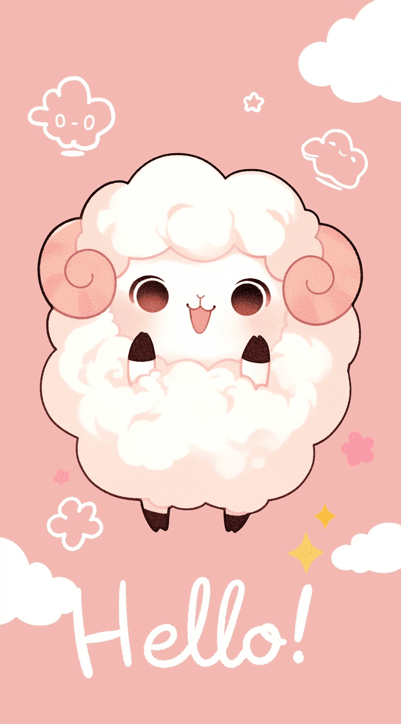 Sheep Rush original repeating artwork