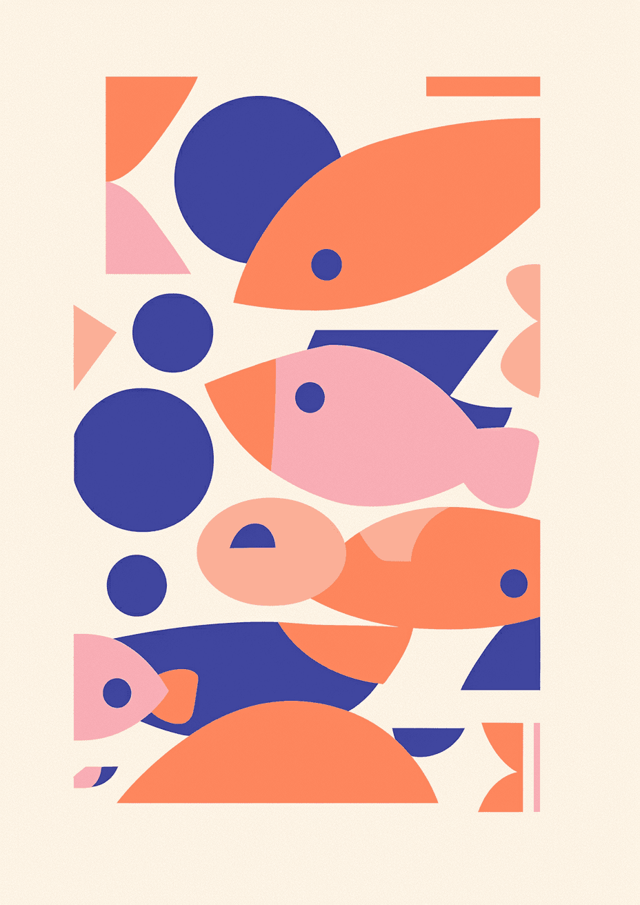 Fish Fair original repeating artwork