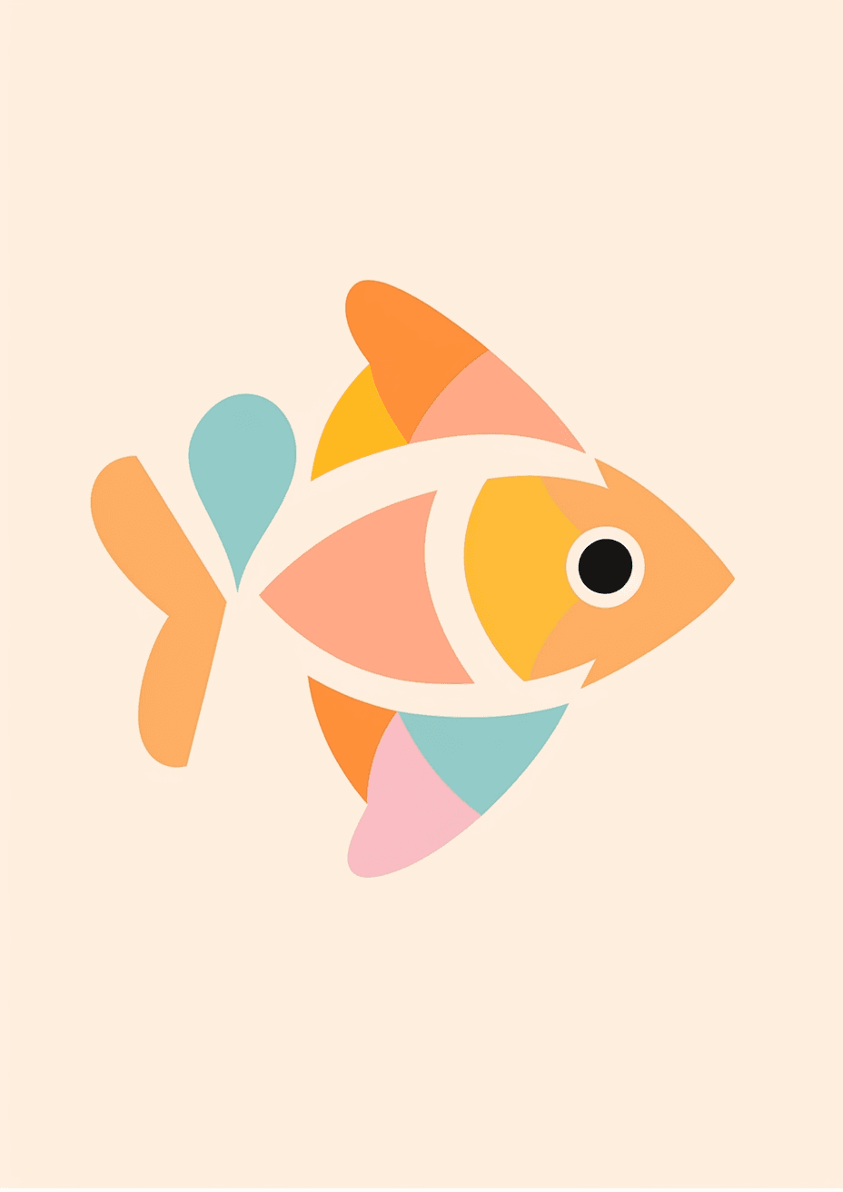Fish Midnight original repeating artwork