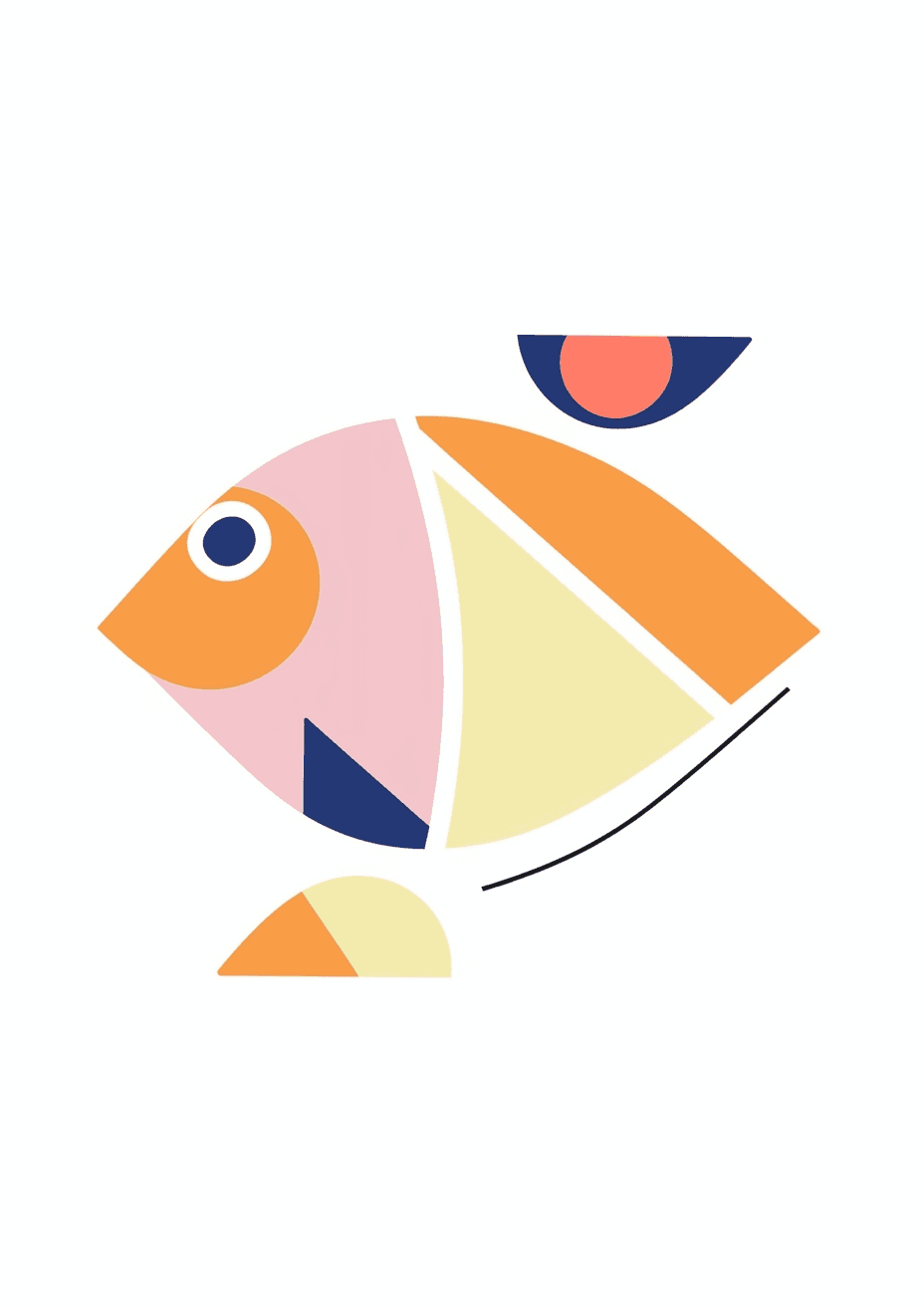 Fish Flare original repeating artwork