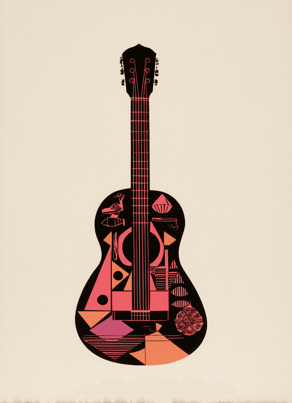 Guitar Club original repeating artwork
