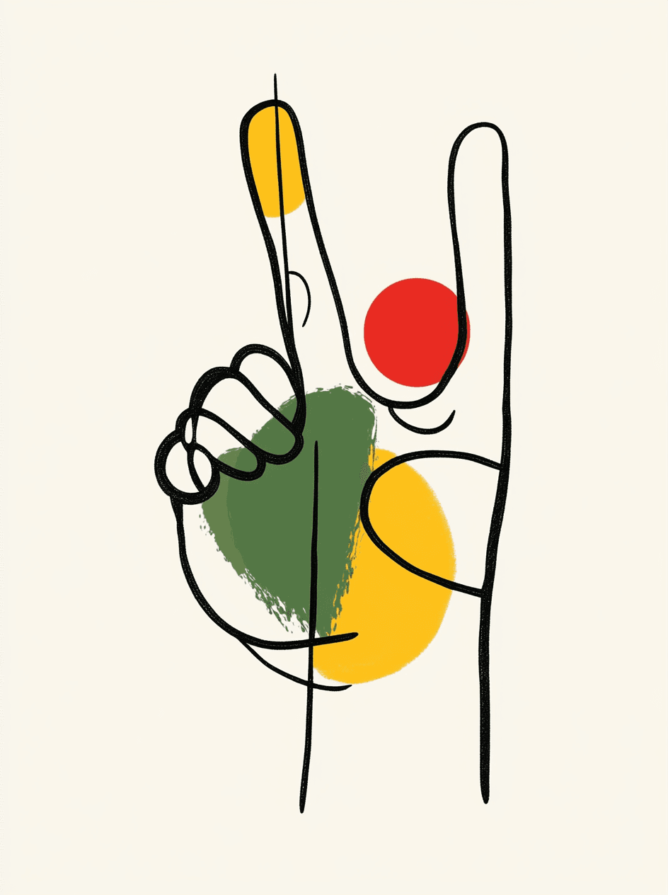 Hand Zoom original repeating artwork