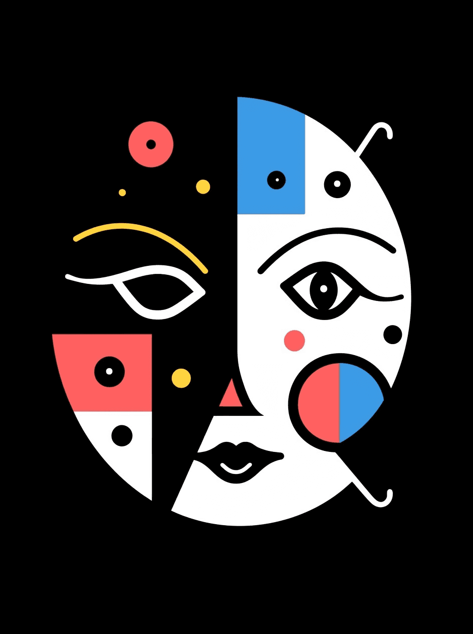 Face Flare original repeating artwork