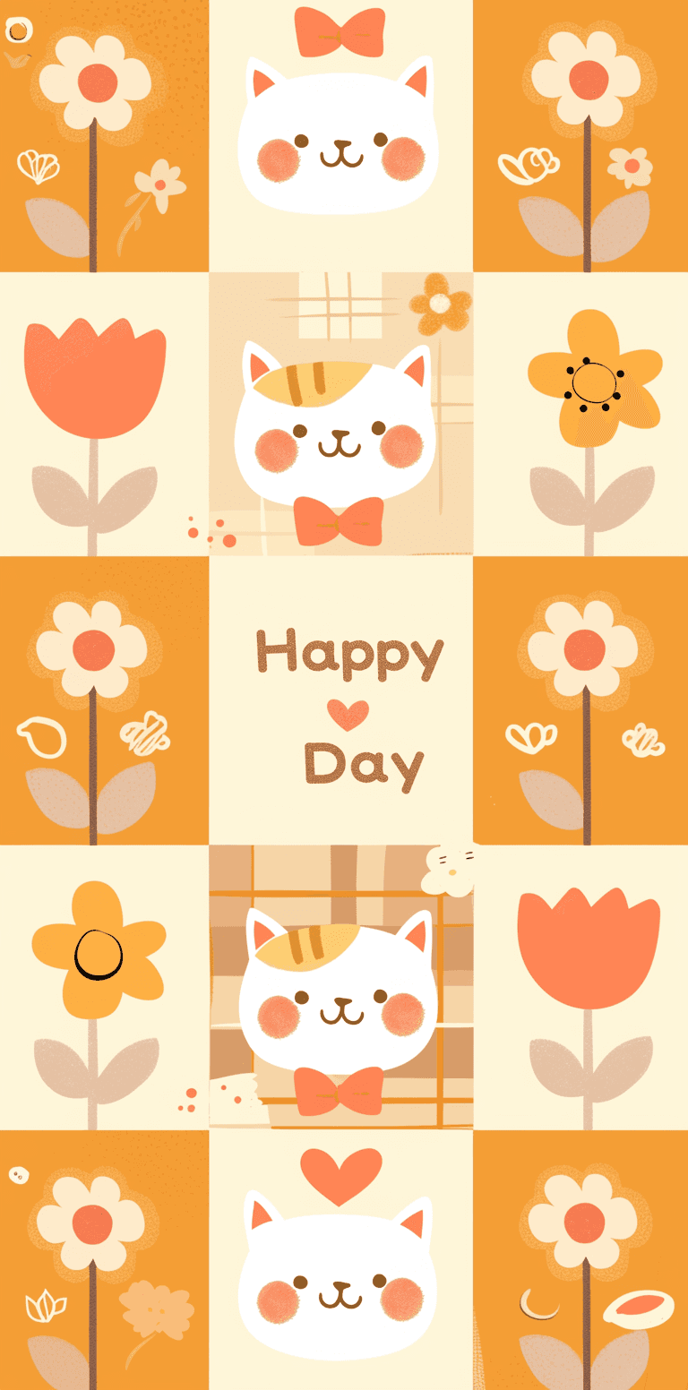 Cat 185 original repeating artwork