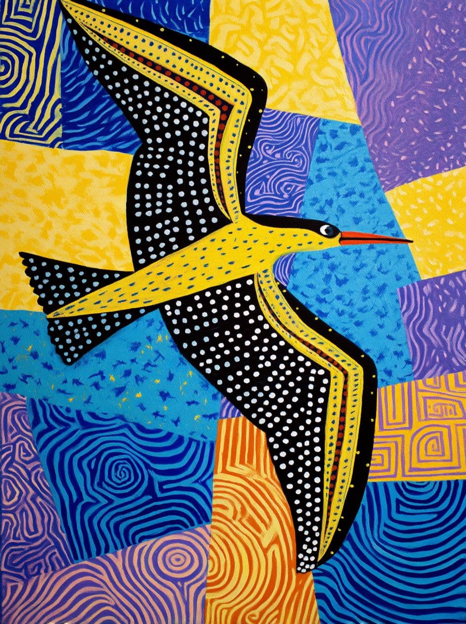Bird Shade original repeating artwork