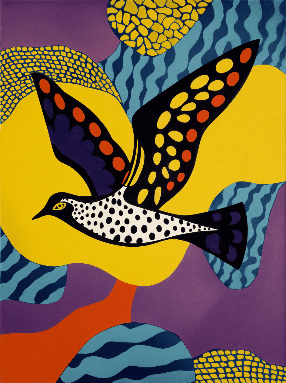 Bird Echo original repeating artwork