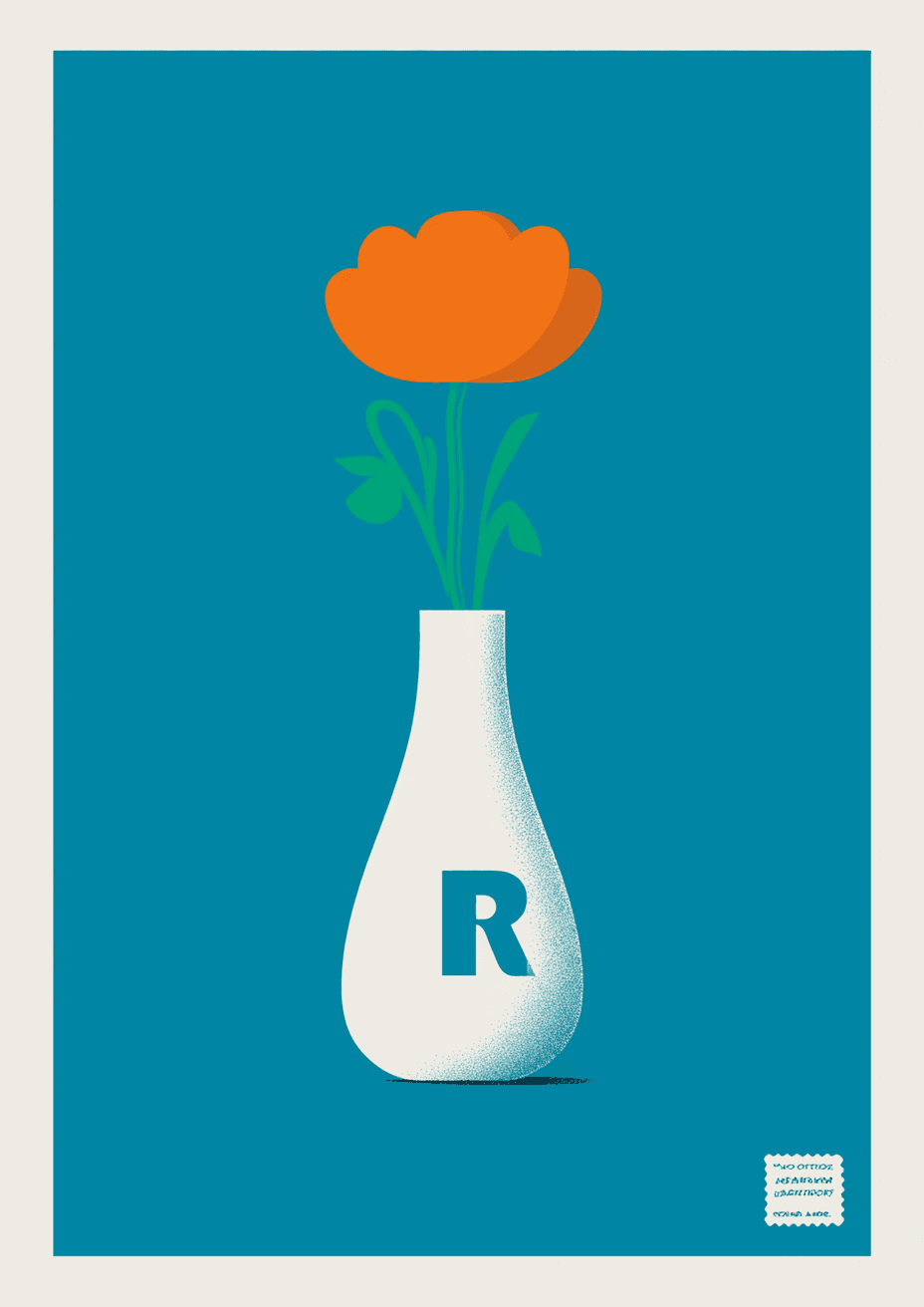 Vase Glide original repeating artwork