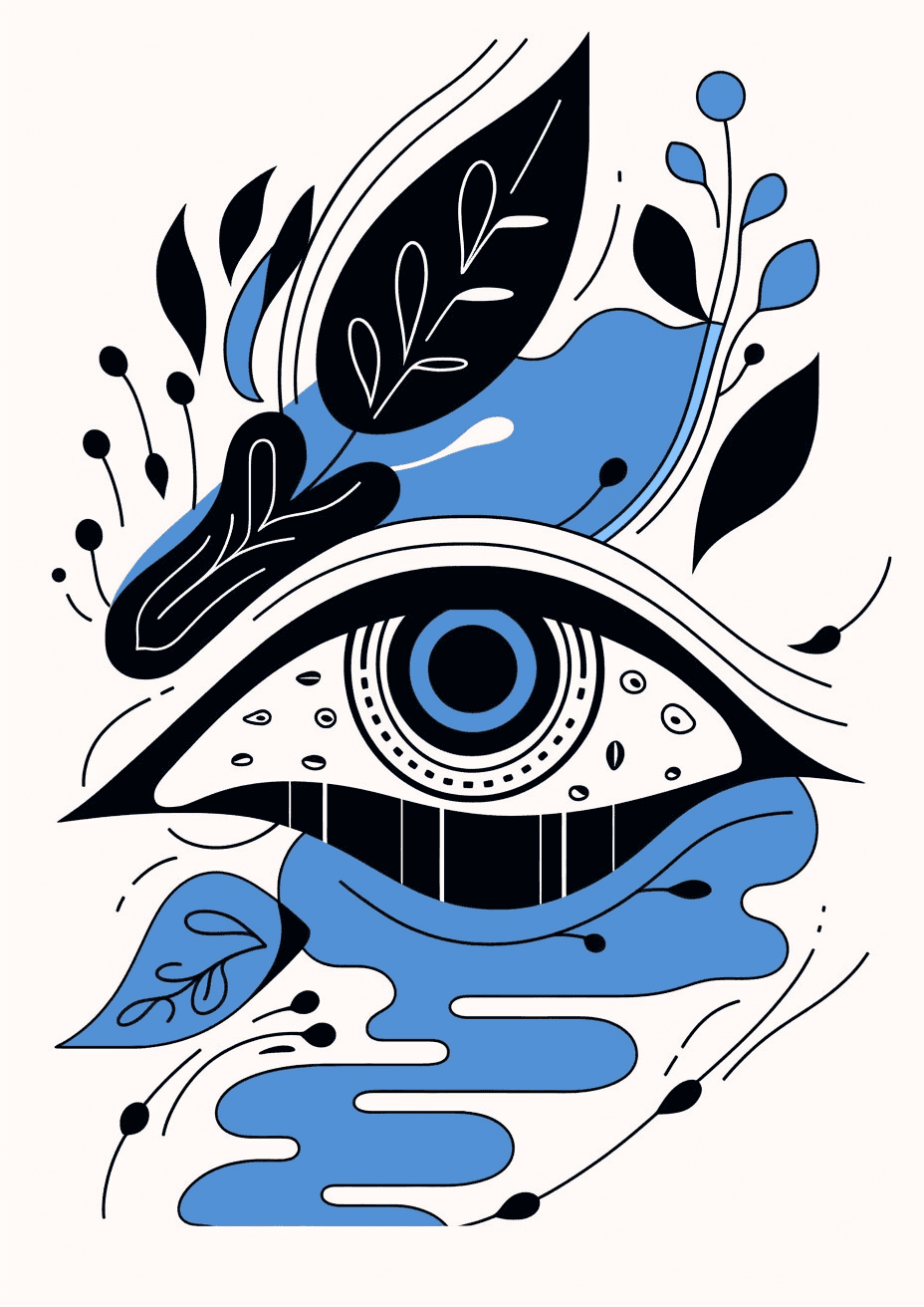 Eye Bloom original repeating artwork