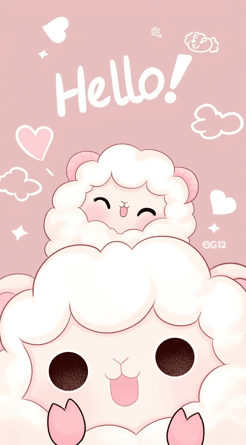 Sheep Pop original repeating artwork