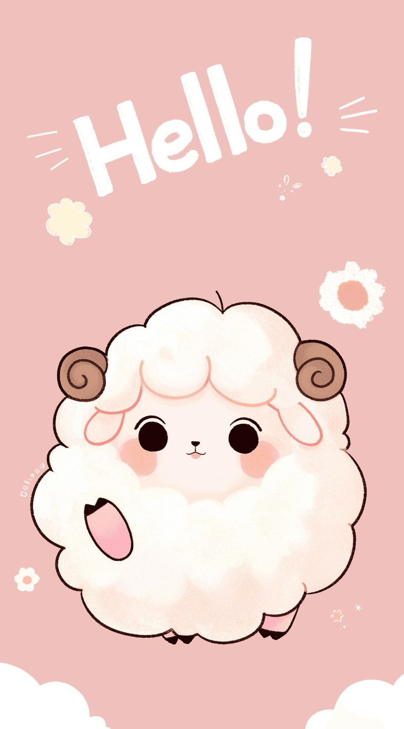 Sheep Show original repeating artwork