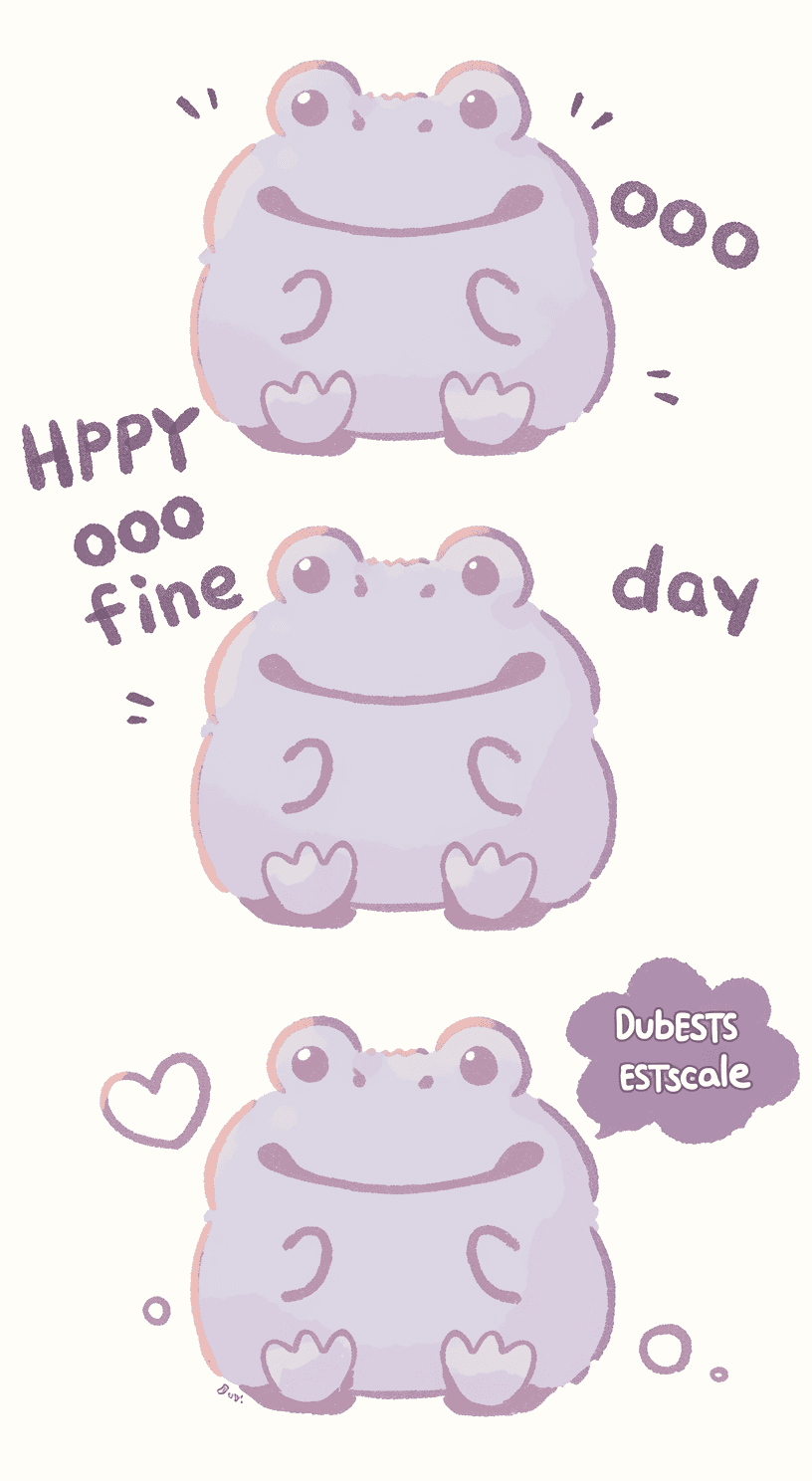 Frog Parade original repeating artwork