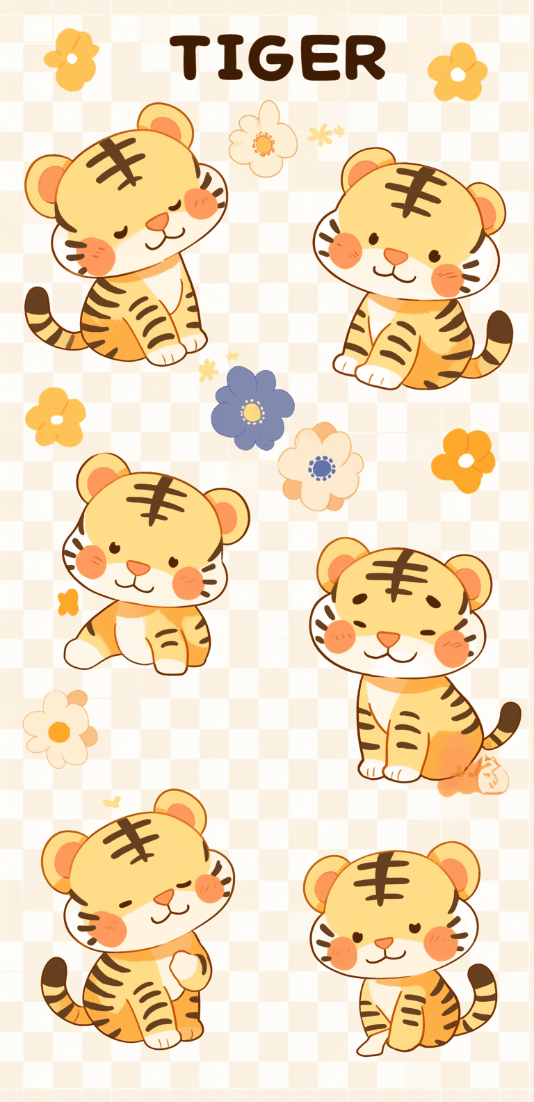 Tiger Dusk original repeating artwork