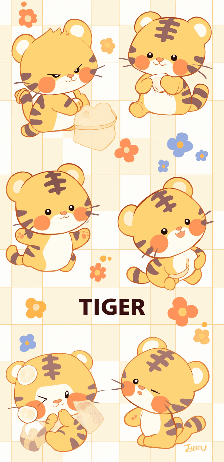 Tiger Bold original repeating artwork