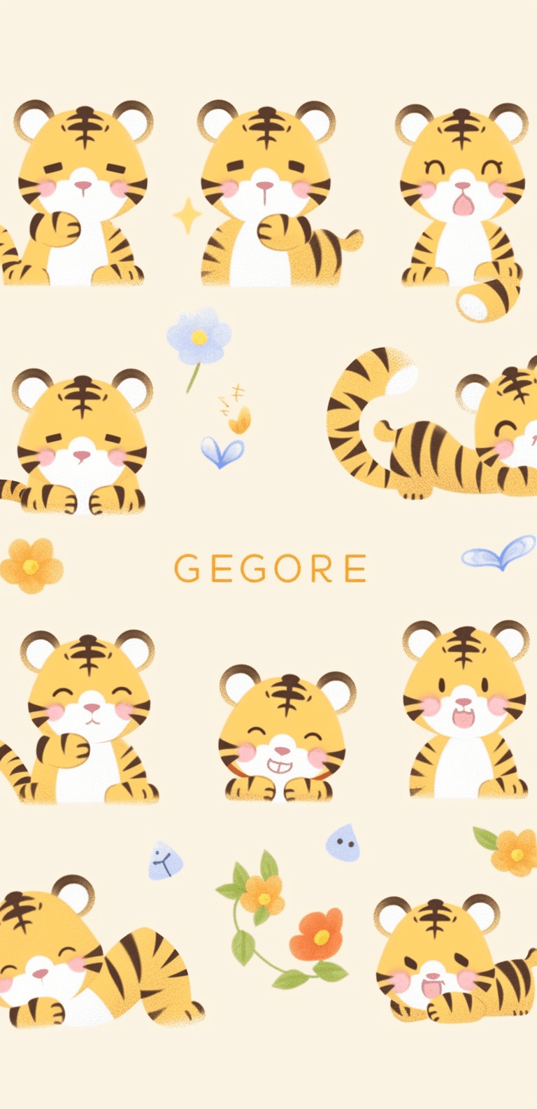 Tiger Bright original repeating artwork