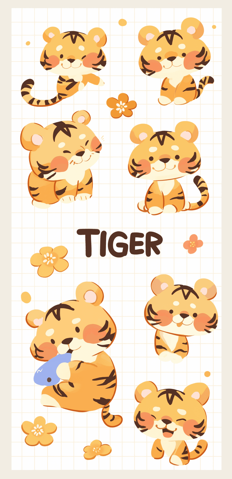 Tiger Hue original repeating artwork