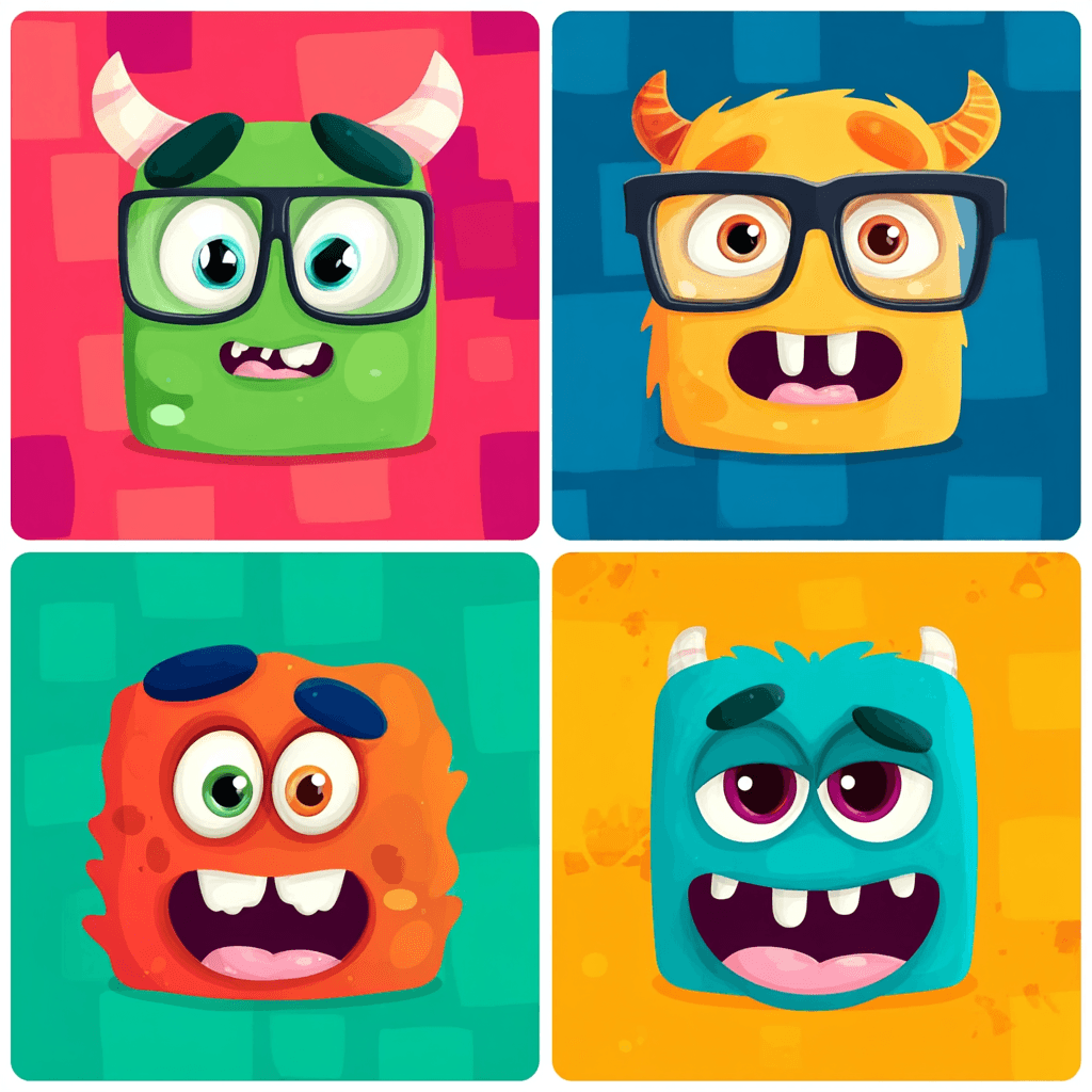 Monster Bloom original repeating artwork