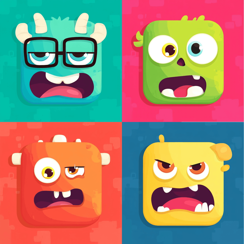 Monster Winter original repeating artwork