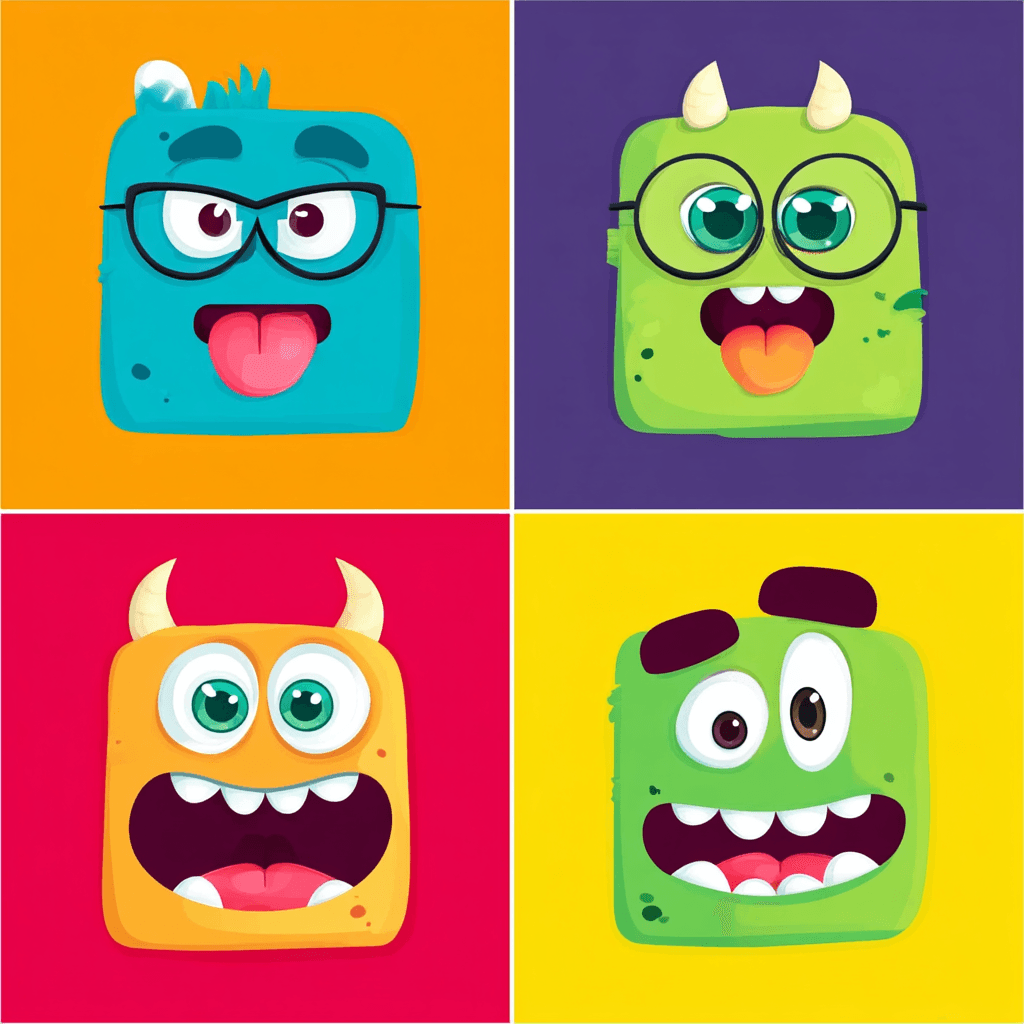Monster Play original repeating artwork