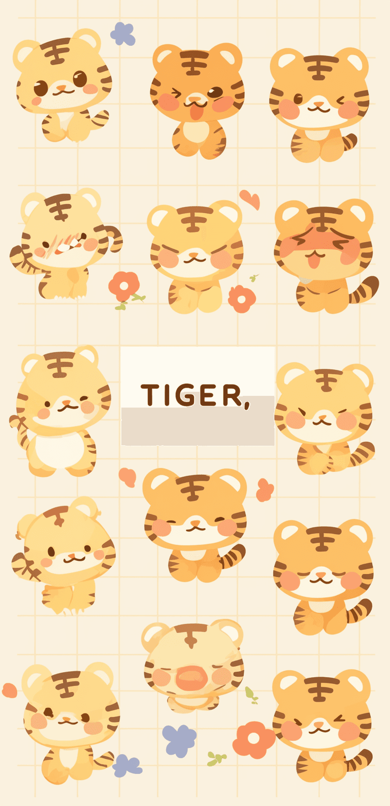 Tiger Gleam original repeating artwork