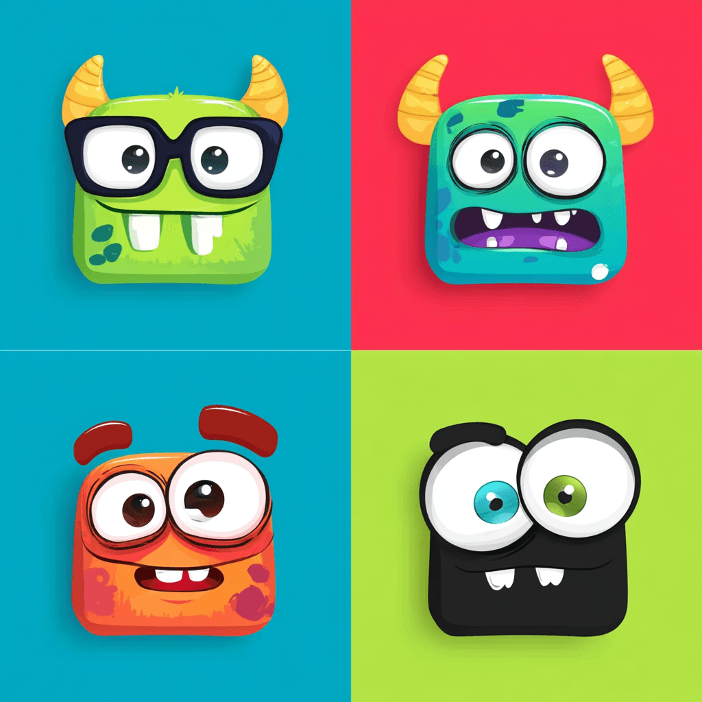 Monster Blast original repeating artwork