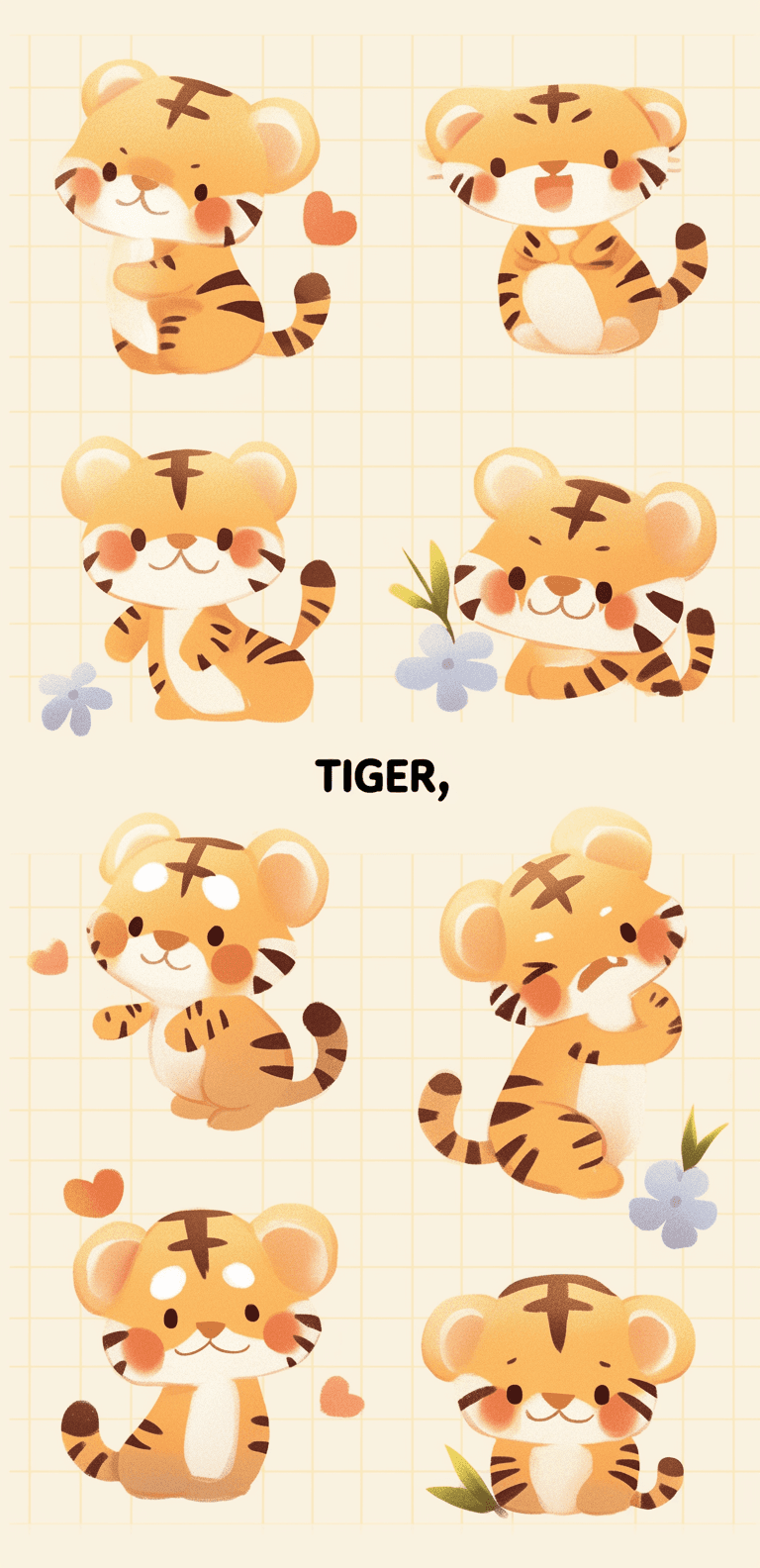 Tiger Flare original repeating artwork