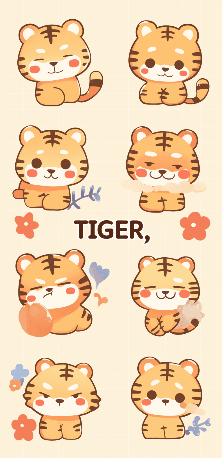 Tiger Spark original repeating artwork