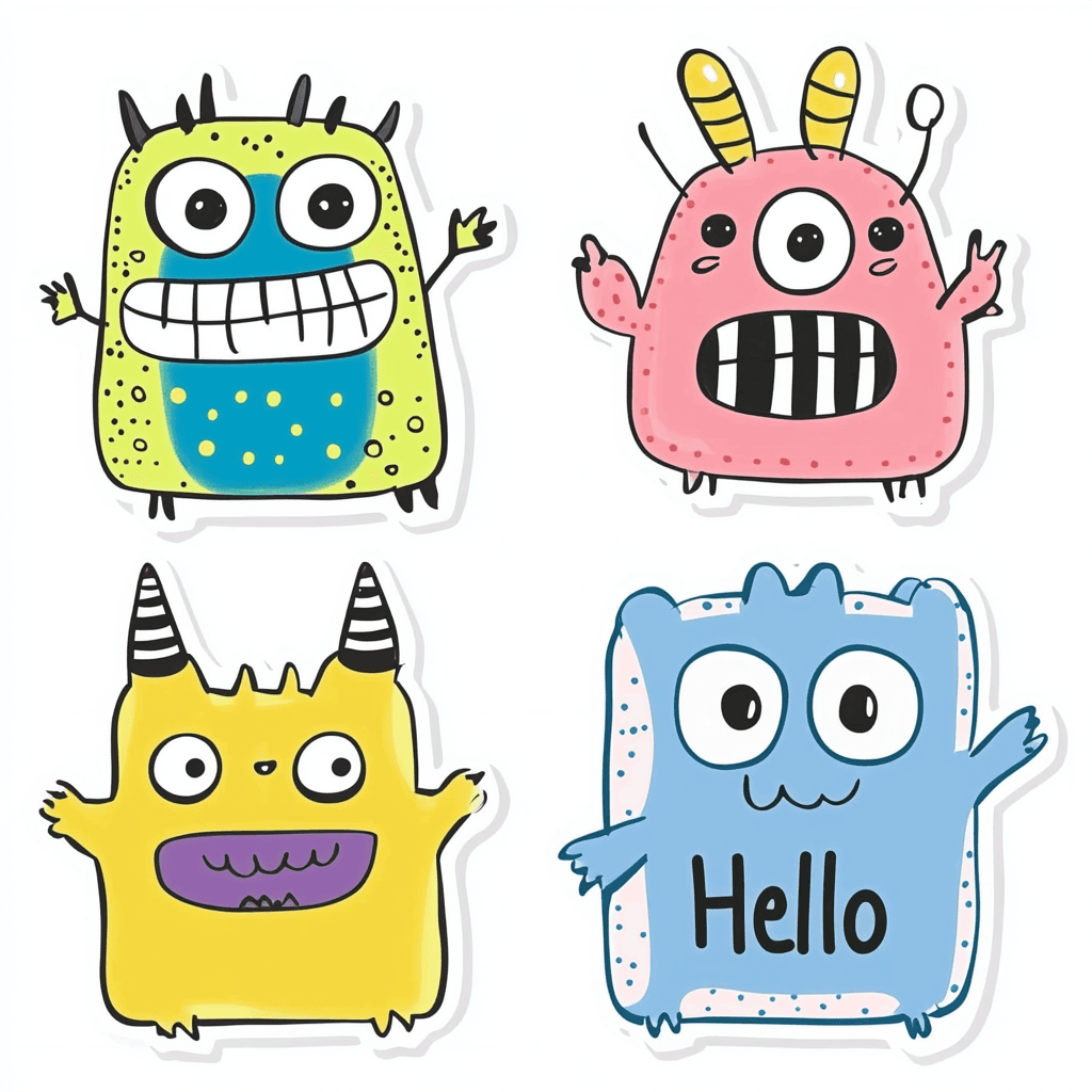 Monster Avenue original repeating artwork