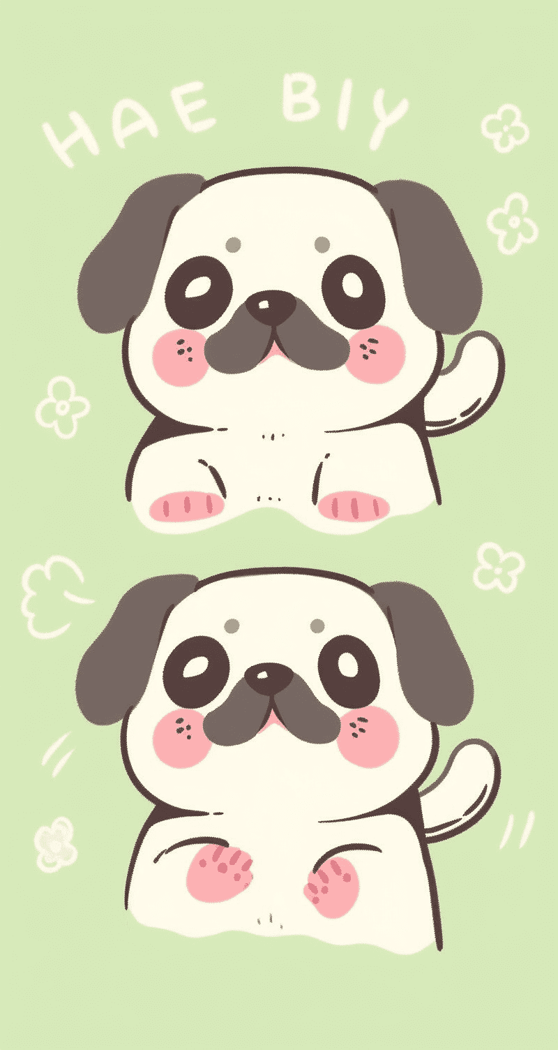 Dog Rooftop original repeating artwork