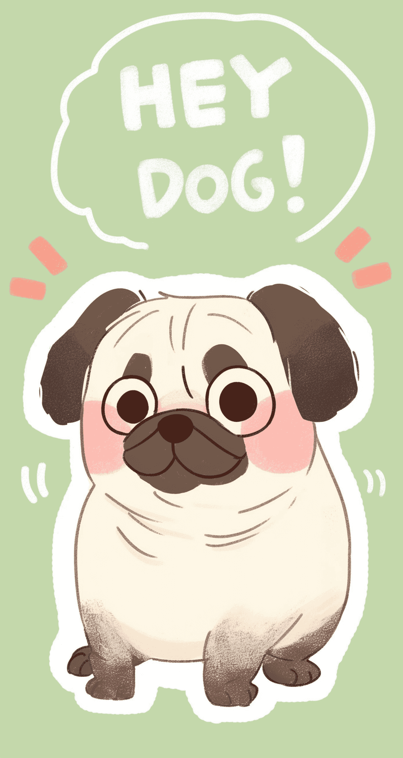 Dog Corner original repeating artwork