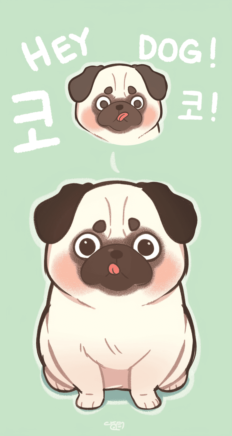Dog Avenue original repeating artwork
