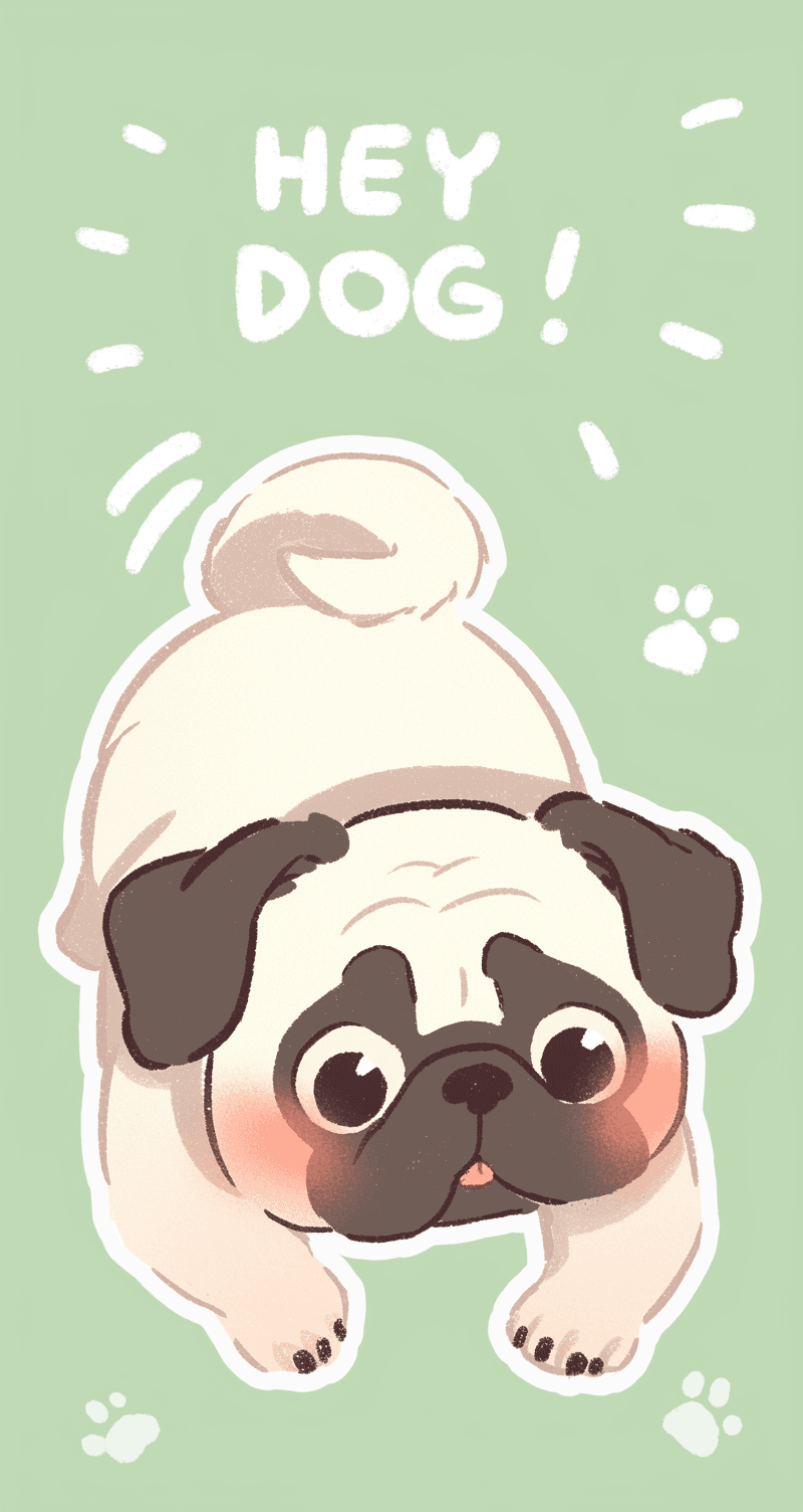 Dog Street original repeating artwork