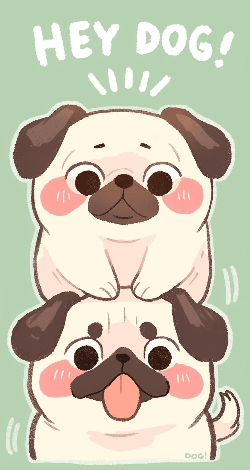 Dog Bloom original repeating artwork