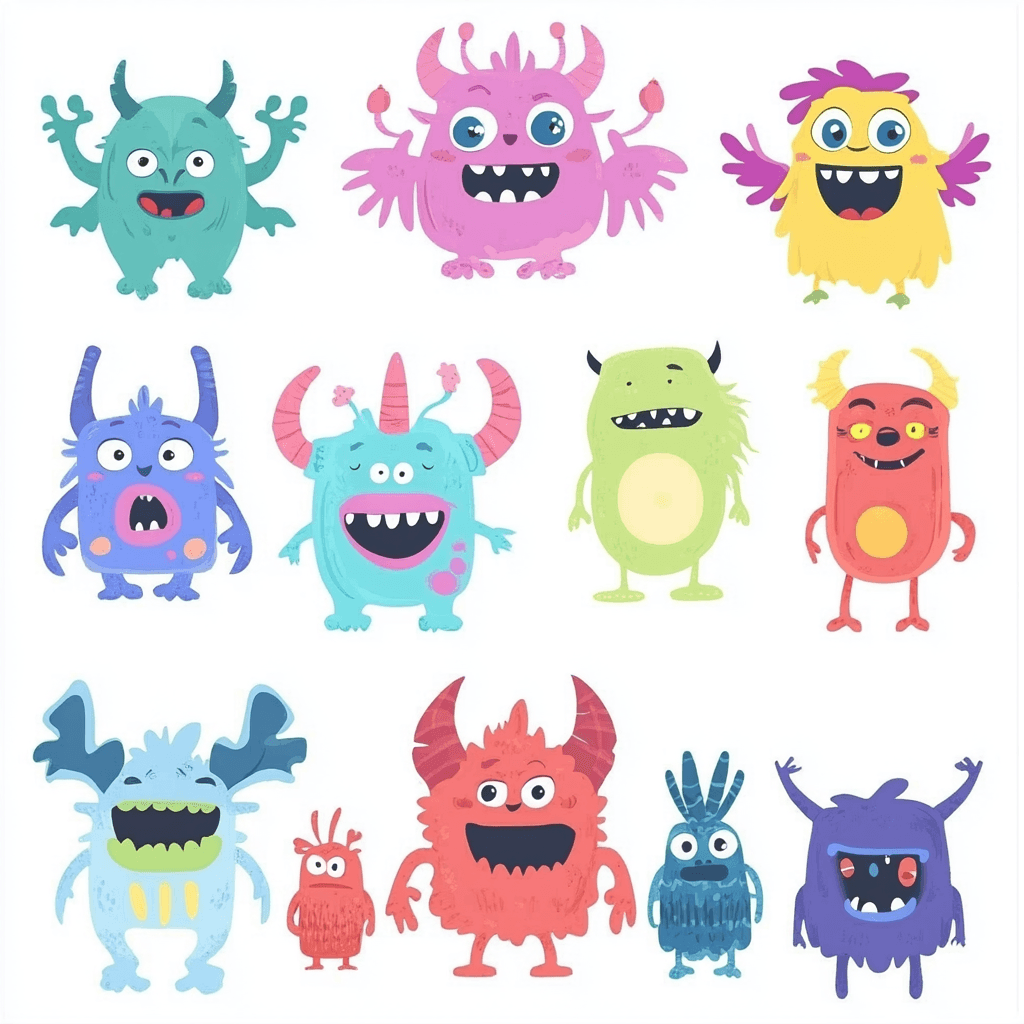 Cartoon Monster 021 original repeating artwork
