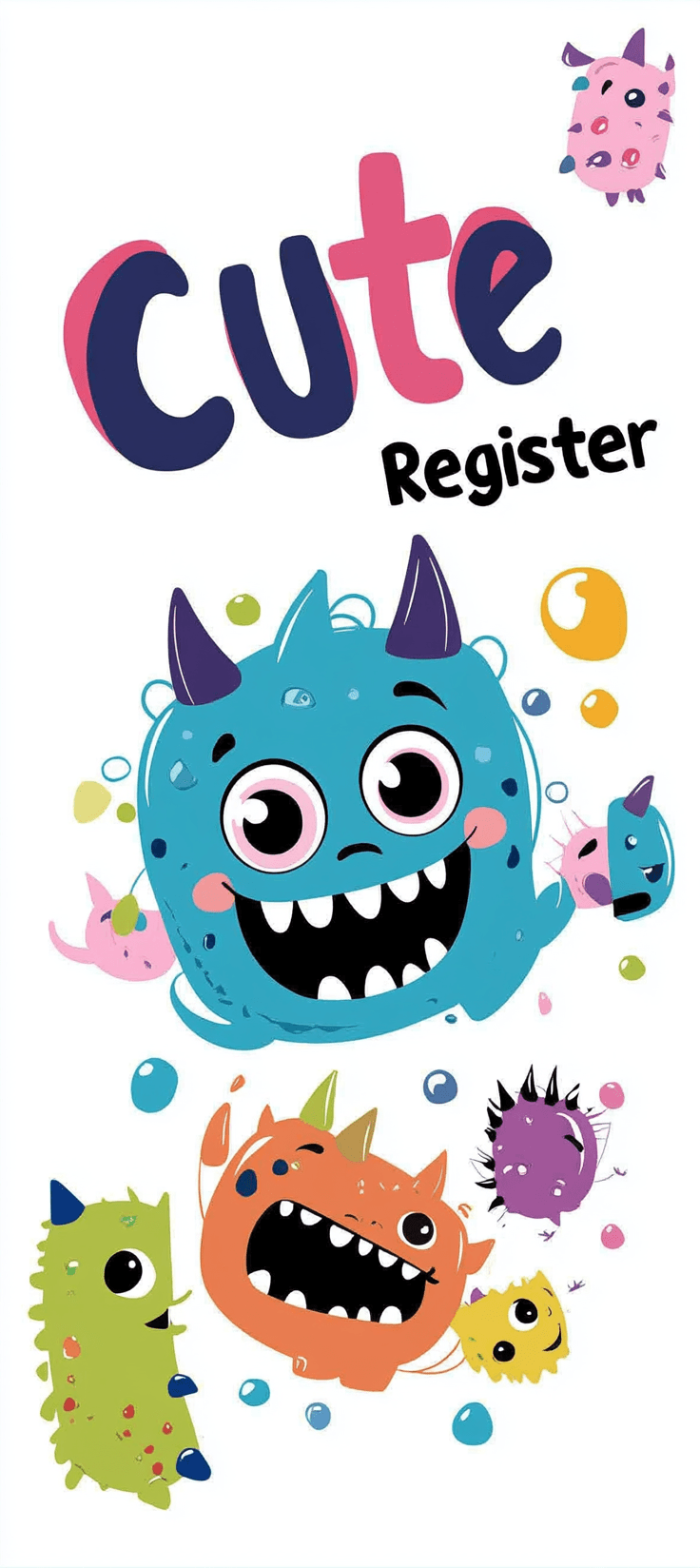Cute Monster Dash original repeating artwork