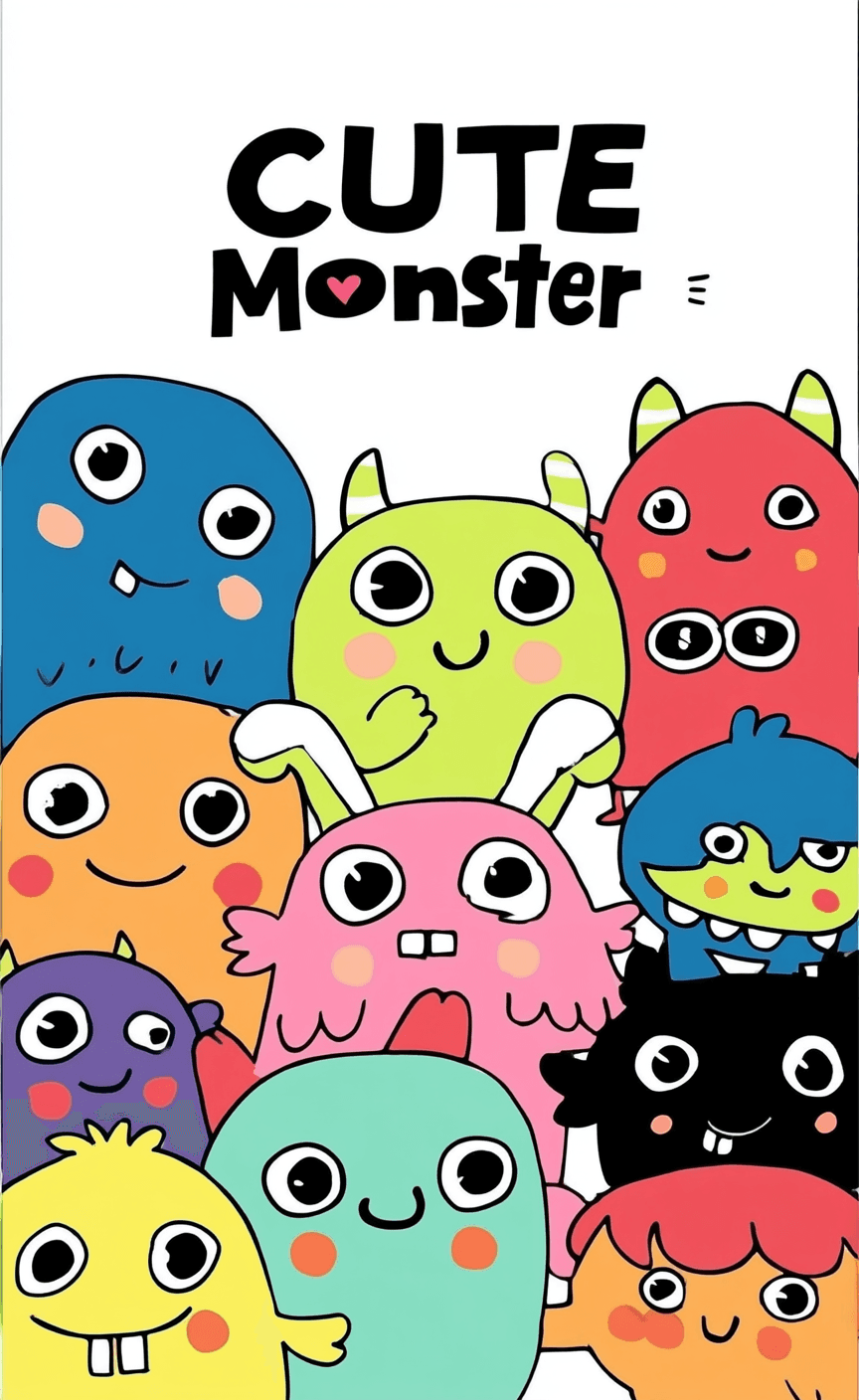 Cute Monster Starlight original repeating artwork