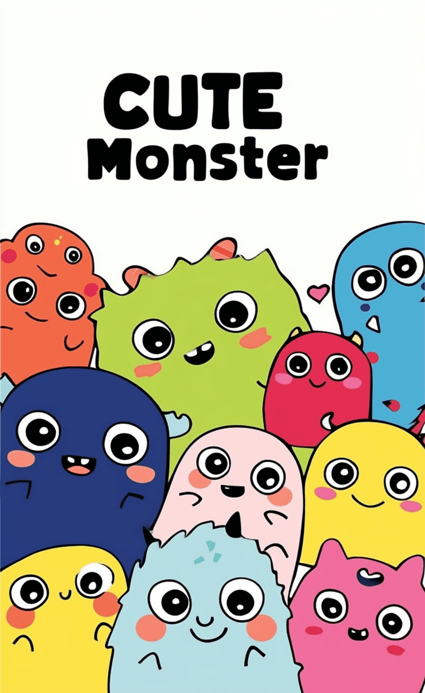 Cute Monster Corner original repeating artwork