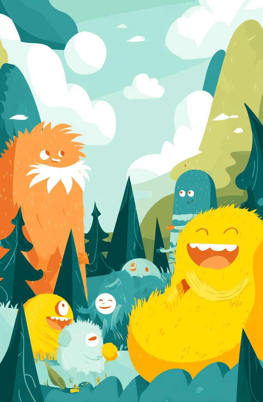Monster Originals original repeating artwork