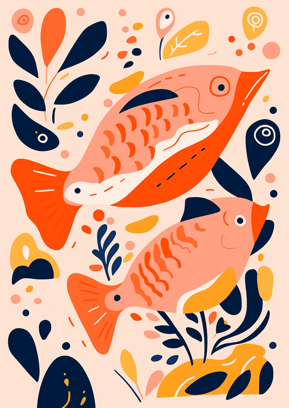 Fish Mono original repeating artwork