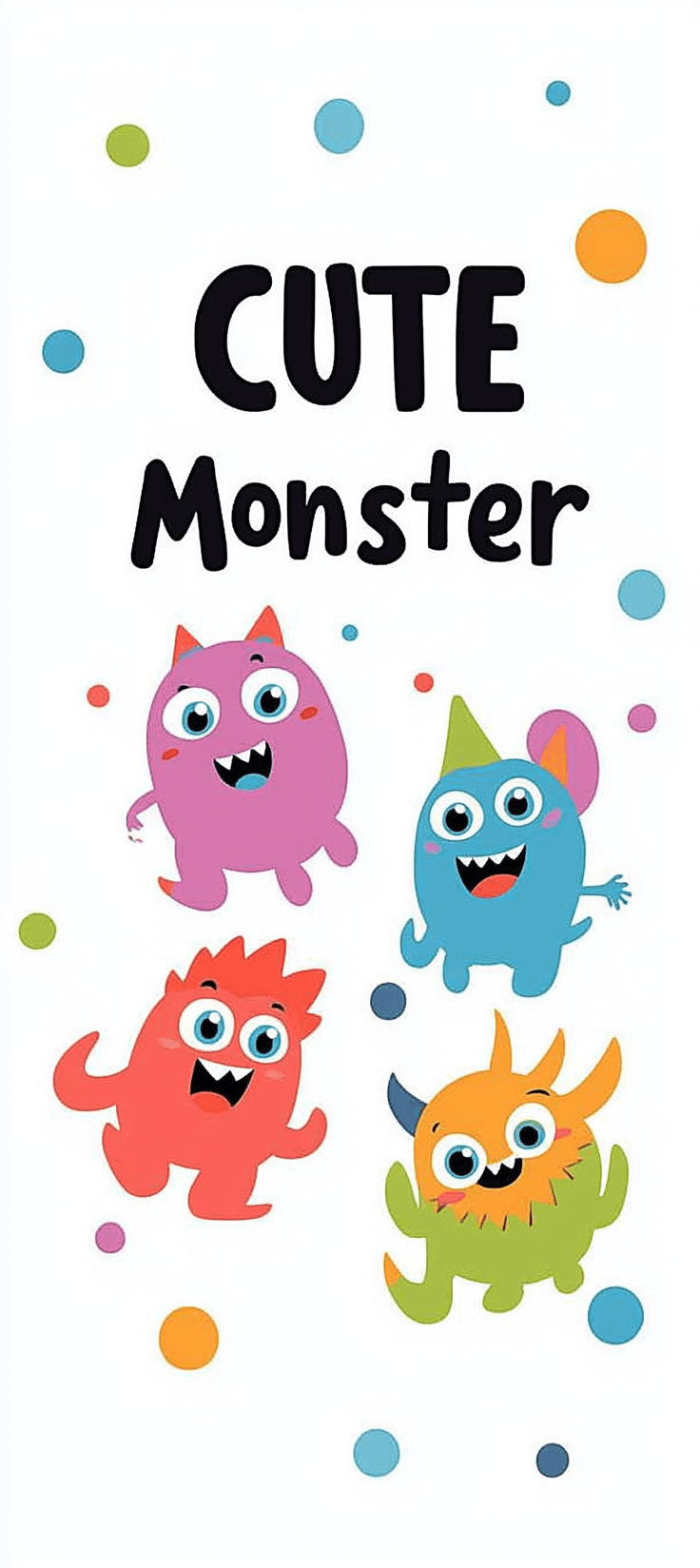 Cute Monster Sprint original repeating artwork
