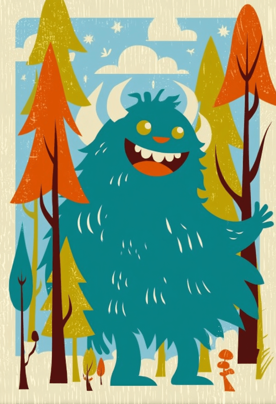 Monster Subway original repeating artwork
