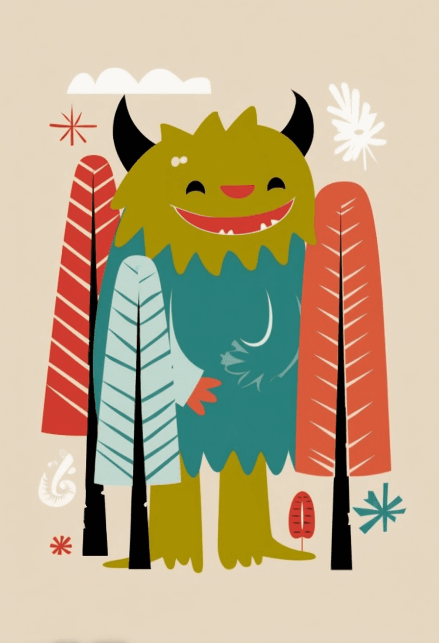Monster 217 original repeating artwork