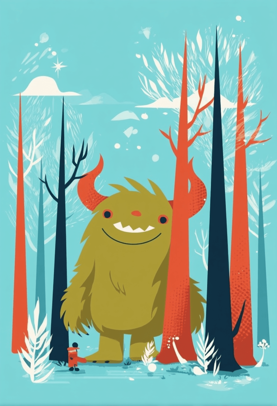 Monster Label original repeating artwork