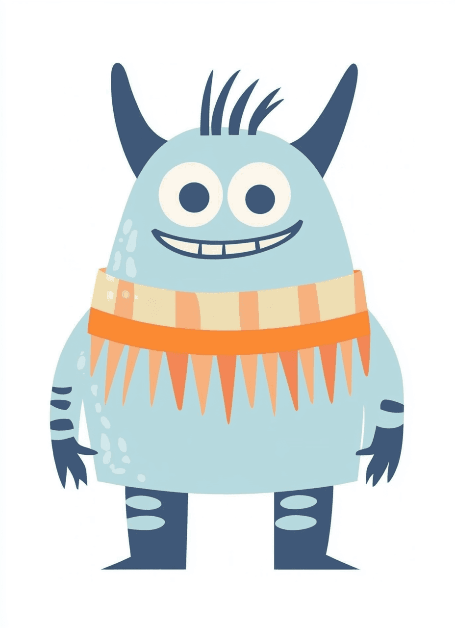 Monster Zip original repeating artwork