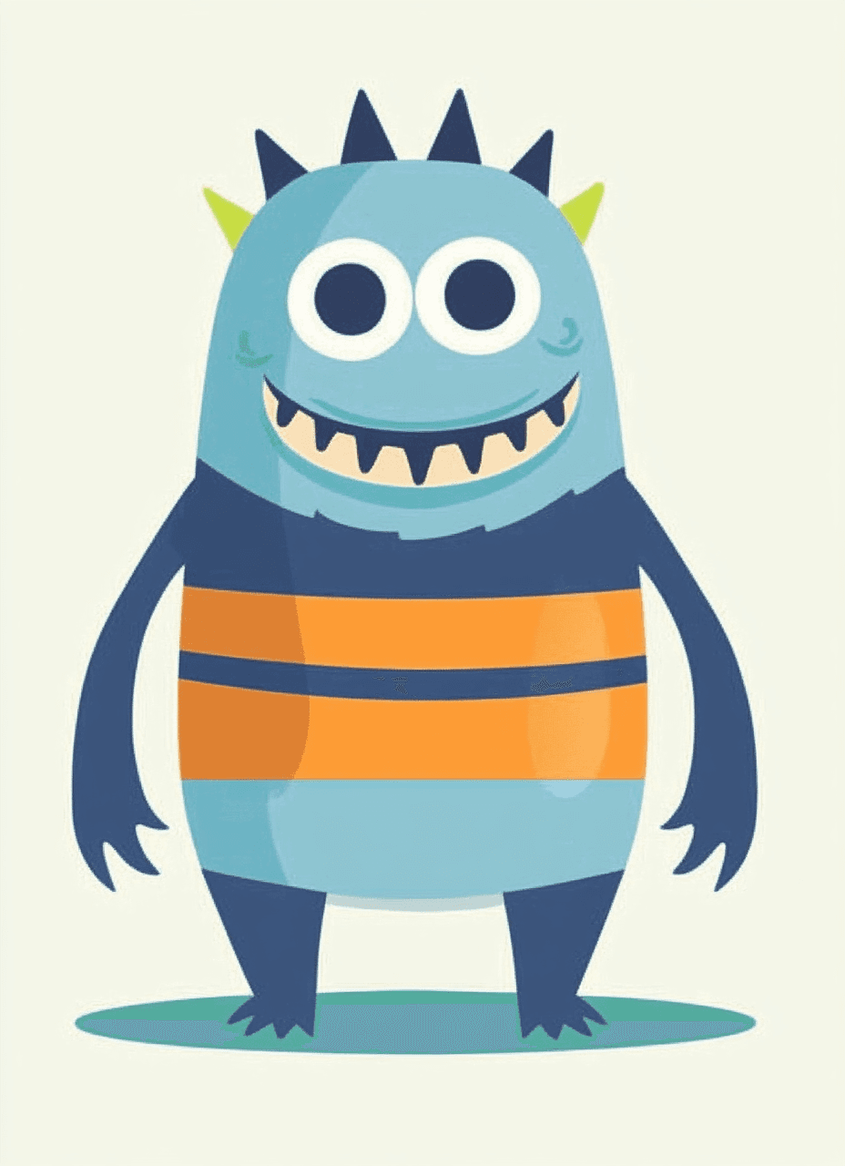 Monster Downtown original repeating artwork